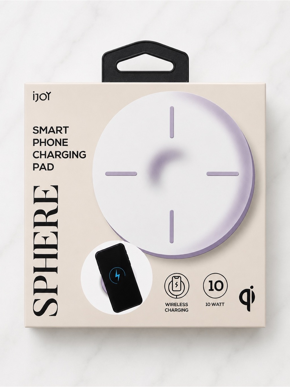 iJoy Sphere Wireless Charging Pad - white